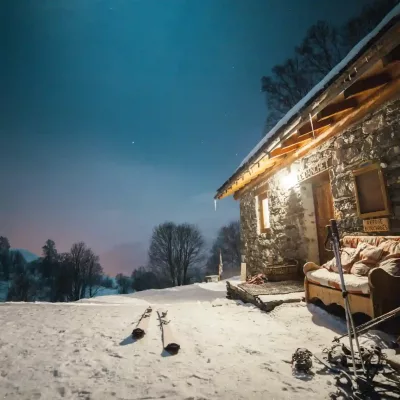 chalet en bois en montagne