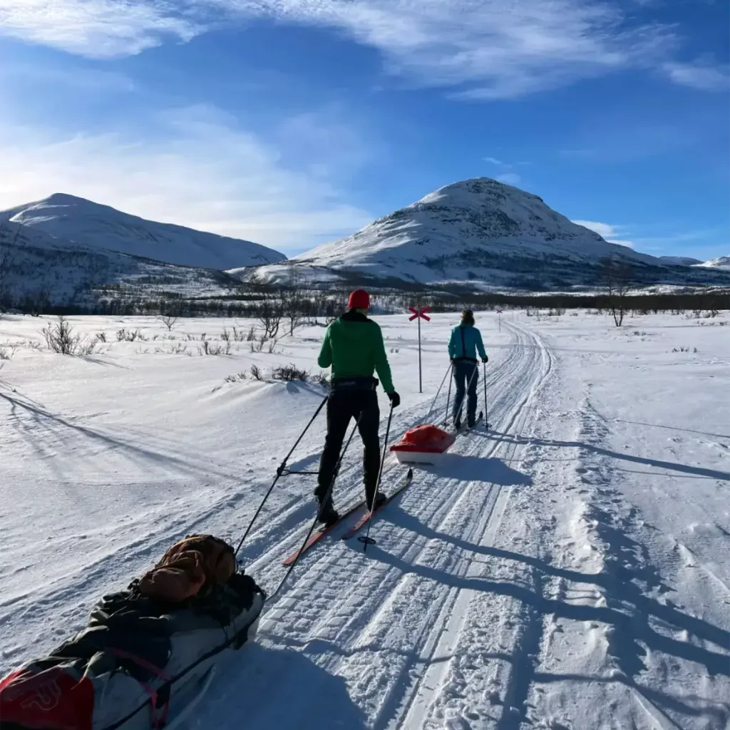 groupe ski de rando Laponie suédoise