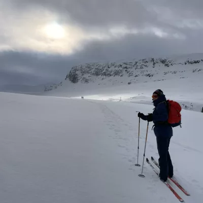 skieur nordique raid kungsleden